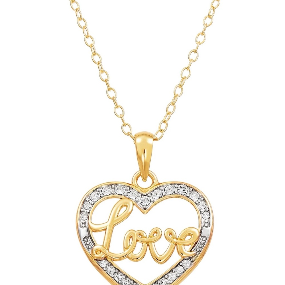 18k Plated Gold Love Heart Necklace